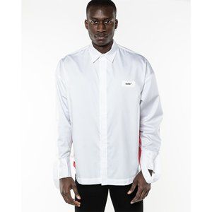NWT Ader Error Button Up Shirt Panel White Large